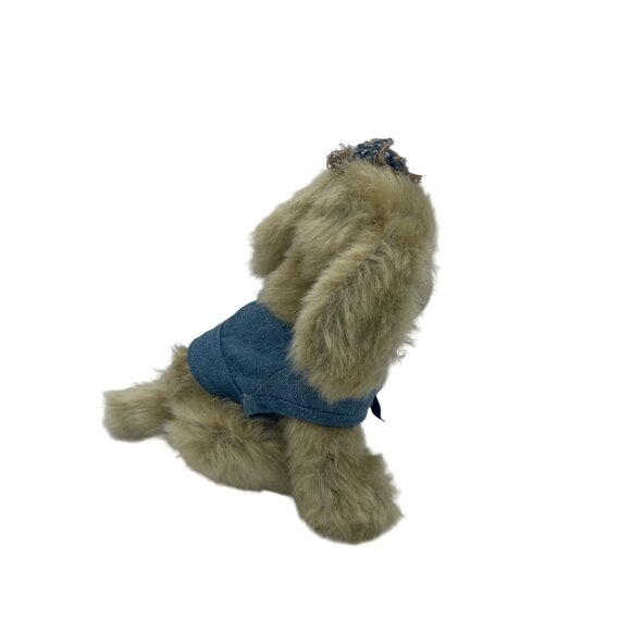 TY ATTIC TREASURE CAREY the Dog Retired Jointed Plush w/Lace Hat & Vest - Picture 4 of 7